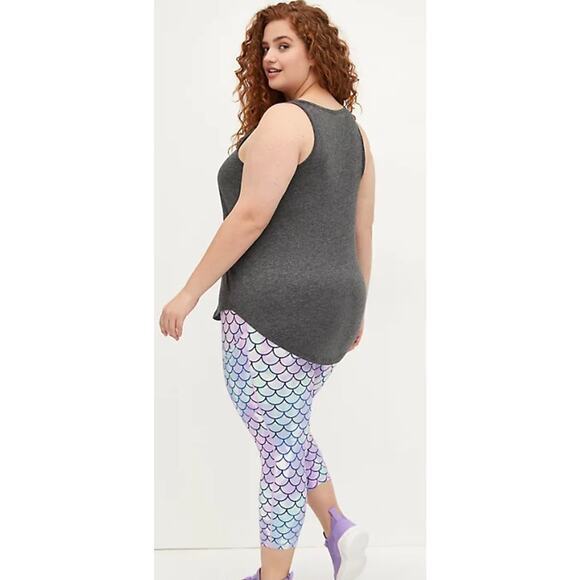 New Torrid 2 (2X 18/20) Two Piece The Little Mermaid Active Tank Top & Leggings - Picture 3 of 4